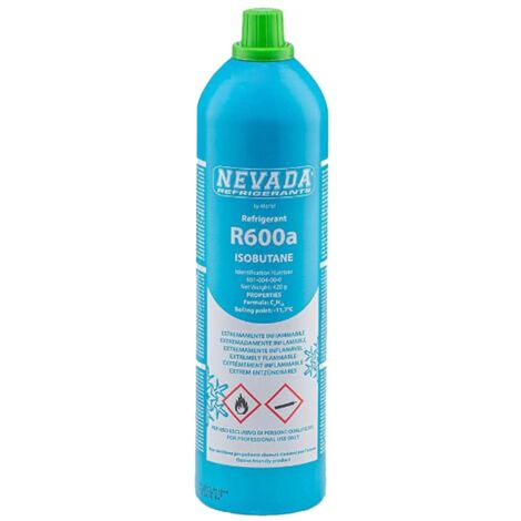 Recharge de gaz R600A 750 ML – Compatible réfrigérateurs et congélateurs – Remplissage optimal pour fonctionnement efficace