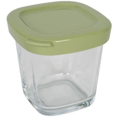 Pot et couvercle vert pour yaourtière SEB – Compatible modèles YG660310/35A/B et YG661310/35A/B – Solution pour yaourts maison