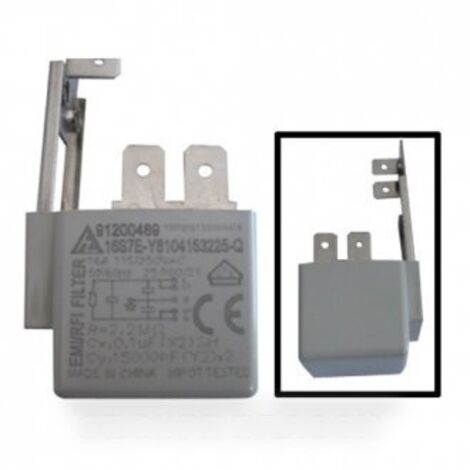Filtre anti parasites (91200489) Lave-linge 146050 CANDY, HOOVER, SMEG, ROSIERES, ARISTON HOTPOINT, INDESIT, SCHOLTES, TEKA, ESS (1/4)