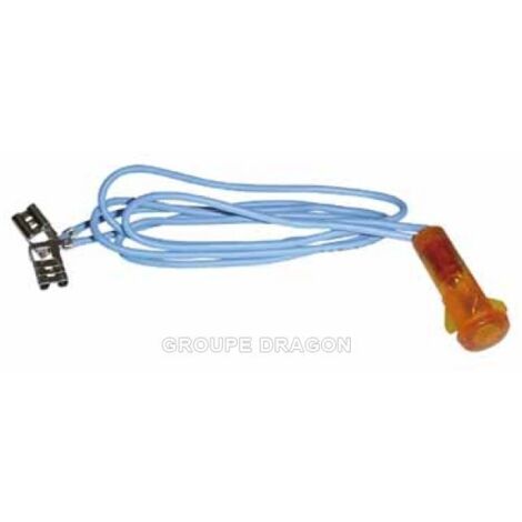 LAMPE TEMOIN ORANGE AVEC FILS POUR TABLE DE CUISSON  ROSIERES (1/2)