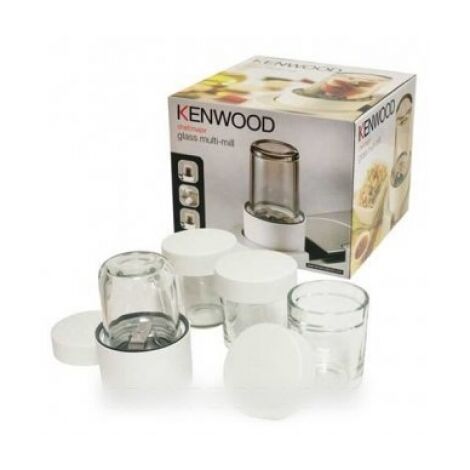 Moulin à herbes et épices pour robot de cuisine – Récipient en verre haute résistance – Compatible avec Kenwood Chef et Chef XL - AT320A