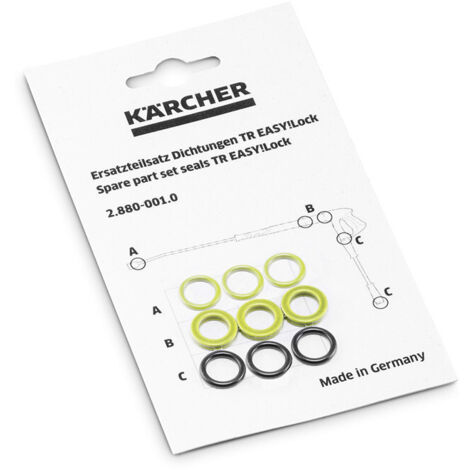 Jeu de joints de rechange pour nettoyeur haute pression – Longueur 2.880-001.0 – Compatible avec modèles KÄRCHER HD 10/15-4 CAGE FOOD et autres