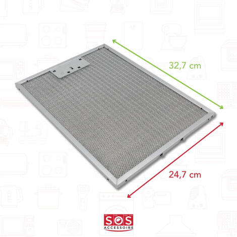 SOS Accessoire Filtre métallique à graisse 247X327mm pour Hotte 50293009002, 50287195007 ALNO, ELECTROLUX (1/5)
