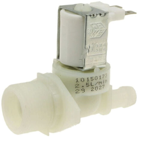 Electrovanne 1 voie 180° pour lave-vaisselle – Compatible Electrolux, Brandt, Faure, Zanussi – Débit droit, Tension 230V, Puissance 6W - AS0042270