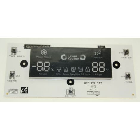 Module de commande et affichage pour réfrigérateur – Compatible avec modèles SAMSUNG DA41-00455B – Couleur verte – Pièce d'origine (1/5)