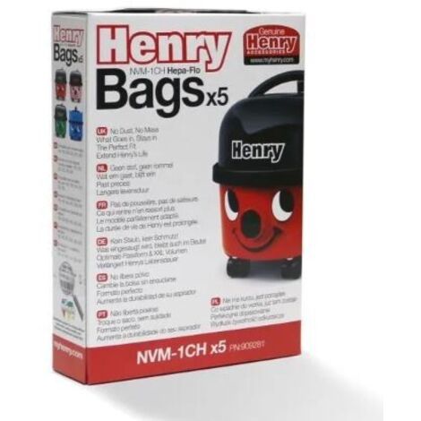 Lot de 5 sacs pour aspirateurs Henry Numatic - NVM-1CH (1/4)