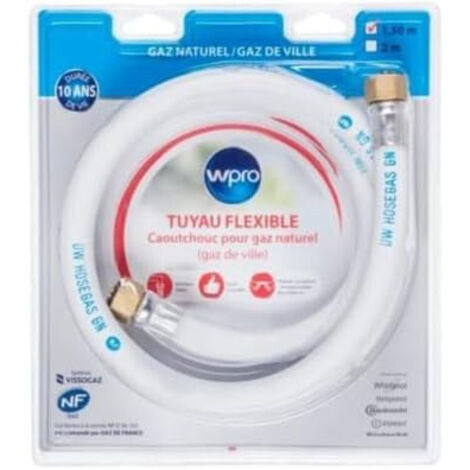Tuyau flexible de gaz naturel caoutchouc 1.5m - Wpro - tnc150 (1/5)