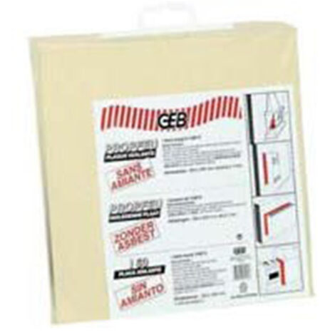 GEB – Plaque isolante de chaudière 500x500mm épaisseur 4mm – Isolation thermique jusqu'à 1100°C – Pour murs et garnissage de fours