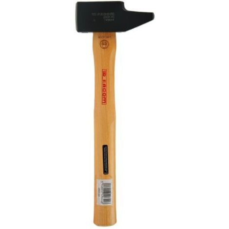 Facom – Marteau d'ingénieur 1kg – Tête en acier au carbone – Manche en hickory – Longueur 330mm pour mécanique