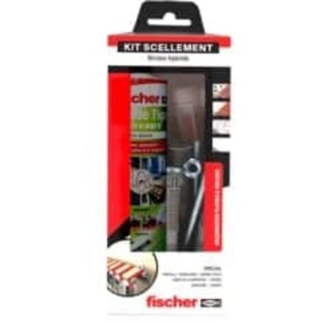 Fischer – Kit de scellement chimique pour béton armé – 2 composants – Résistance à l'eau – Application facile en chantier humide