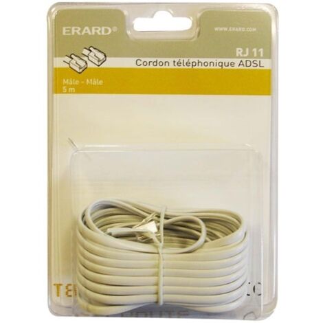 Cordon rj11 adsl blanc d'origine (1/3)