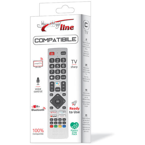 Telecommande tv dediee sharp ir - bluetooth - c/vocales Mbg 1506 (1/2)
