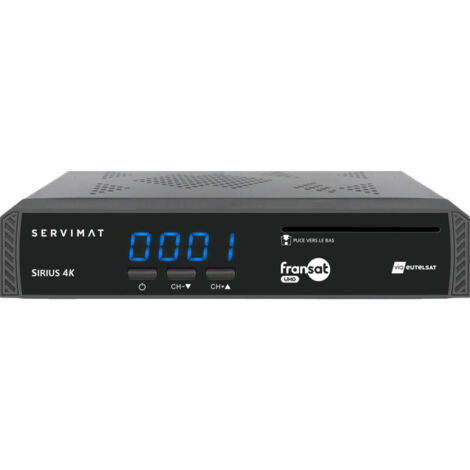 Récepteur satellite SIRIUS 4K + Carte Fransat - Satellite Eutelsat 5W