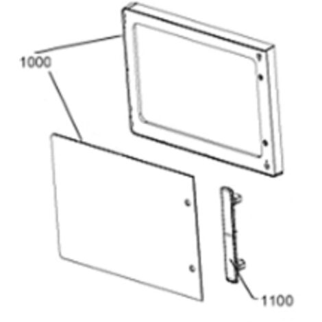 Encadrement exterieur porte (repere 1000) d'origine 482000016231 WHIRLPOOL (1/2)