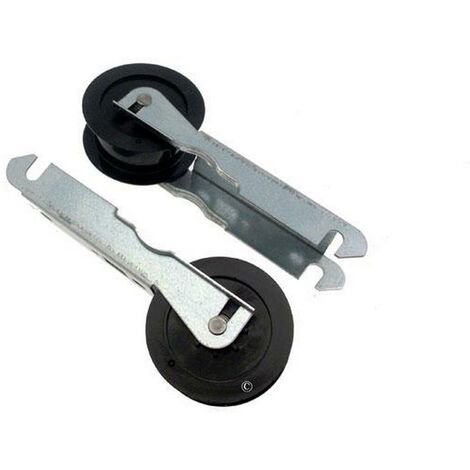 Lot de 2 galets poulies tendeurs et supports d'origine (06017597, 40004610) Sèche-linge CANDY, EDESSA, FAGOR, FAGPR, HOOVER, KELVINATOR, MAYTAG, OSTEIN, OTSEIN, VESTEL, ZEROWATT (1/4)