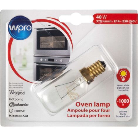 Ampoule De Four 40W (lot De 4), Compatible Whirlpool, GE, Maytag, Kenmore, E27