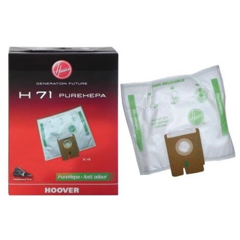 Lot de 4 Sacs pure hepa h71 pour Aspirateur HOOVER 35601069 (1/2)