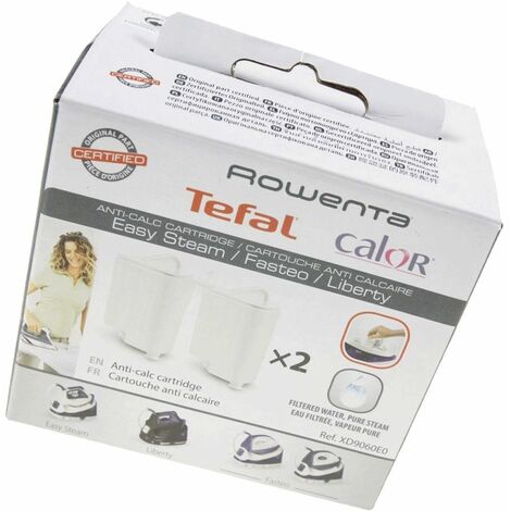 Calor – Cartouche filtrante anti calcaire lot de 2 – Filtration optimale pour centrales vapeur – Prolonge la durée de vie de la chaudière - XD9060E0