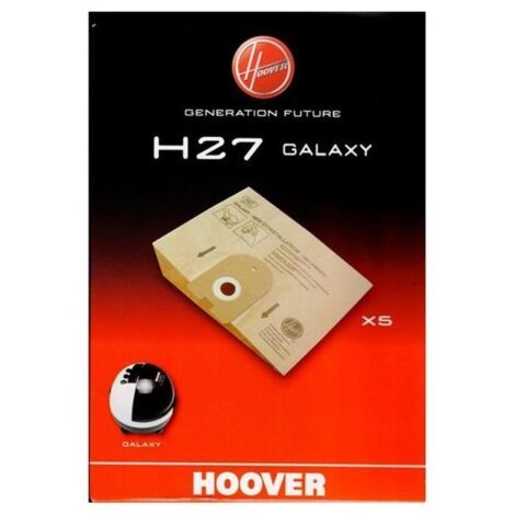 Lot de 5 sacs en papier H27 pour Aspirateur HOOVER 9178443 (1/5)