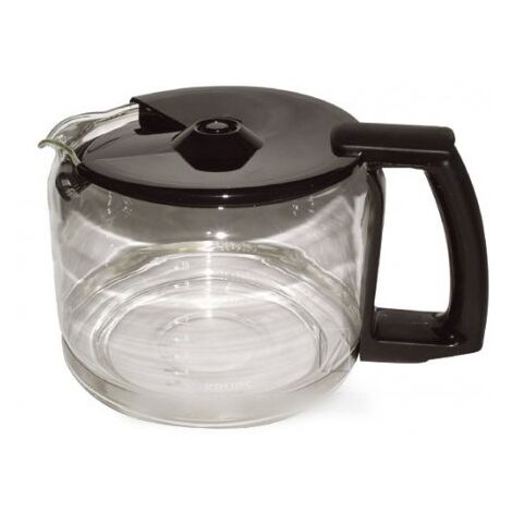 Verseuse en verre noire 10 tasses Pro Aroma pour Cafetière KRUPS F0344210F (1/2)