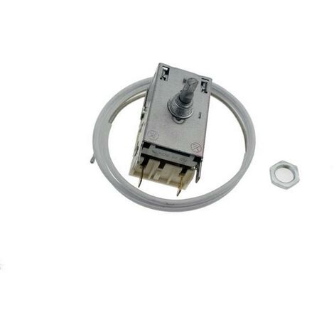 Thermostat (fixation écrou central) d'origine (C00038652, K59L4075) Réfrigérateur, congélateur ARISTON HOTPOINT, INDESIT, WHIRLPOOL (1/3)