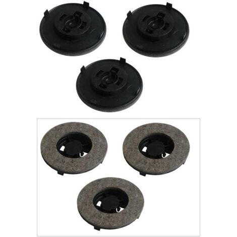 Set de 3 brosses Z5 à polir pour Cireuse Hoover – Pièce détachée aspirateur – Couleur noire – Largeur 12,7 cm – Hauteur 2,3 cm – Tornado