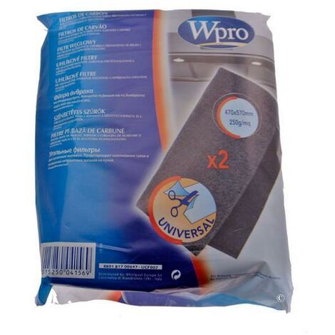 Filtre charbon antiodeurs 470x970 mm à découper (484000008525, 300004KDK) Hotte BRANDT, SAUTER