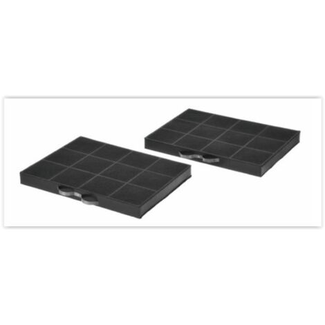 Lot de 2 filtres charbon rectangulaire type 38 DKF38 300X215X30 mm (481948048338) Hotte BAUKNECHT, BOSCH, IKEA WHIRLPOOL, NEFF, SIEMENS, WHIRLPOOL (1/2)