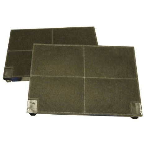 Lot 2 filtres charbons ROBLIN 5403002  225X155X20 mm (5403002, EFF55) Hotte AEG, ARISTON HOTPOINT, BRANDT, DE DIETRICH, ELECTROLUX, INDESIT, JUNO, PROGRESS, ROBLIN, ZANKER, ZANUSSI