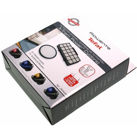 Kit de filtres X-TREM POWER CYCLONIC – Filtre mousse et HEPA pour aspirateurs ROWENTA et MOULINEX – Dimensions 190x100x33mm (1/2)