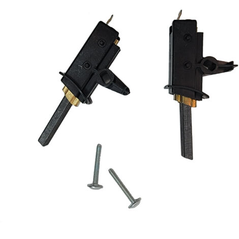 Jeu de 2 charbons moteur (52X5258, 00600883) Lave-linge CRYSTAL, BAUMATIC, ARISTON HOTPOINT, BOREAL, WESTPOINT , HARROW, ESSENTIEL B, GORENGE, PARIS-RHONE, DE DIETRICH, CLAYTON, EDESA, MORS, PISTO, SA (1/5)