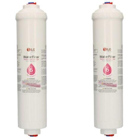 Lot de 2 filtres à eau BL9808 pour réfrigérateur LG – Capacité 1892 litres – Débit 1.9 lpm – Dimensions 235 x 50 mm