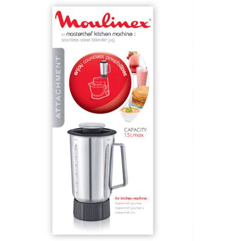 Moulinex Bol Blender Inox 1,5 litre acier inoxydable