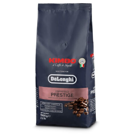 Café en grains KIMBO espresso prestige 1KG – Compatible avec machines DELONGHI, BRAUN, KENWOOD – Arôme riche et crémeux pour espresso