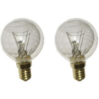 Lot de 2 ampoules E14 40W 300°C – Compatible four et cuisinière AEG, Bosch, Brandt, Candy, Electrolux – Éclairage optimal