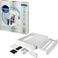 Whirlpool – Kit de superposition 2 en 1 avec tablette coulissante – Pour lave-linge et sèche-linge – Séchoir à linge d'appoint – Sangle de fixation incluse