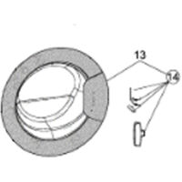 Hublot complet d'origine Lave-linge C00542929, 488000542929 ARISTON HOTPOINT