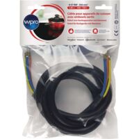 Câble électrique HO7 RNF 3G6 – Longueur 1,45 m – Puissance 5750W – Pour appareils de cuisson – Embouts sertis pour connexion sécurisée – Wpro