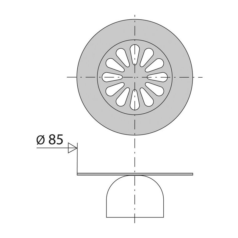 Grille à cloche - Diamètre 85 mm