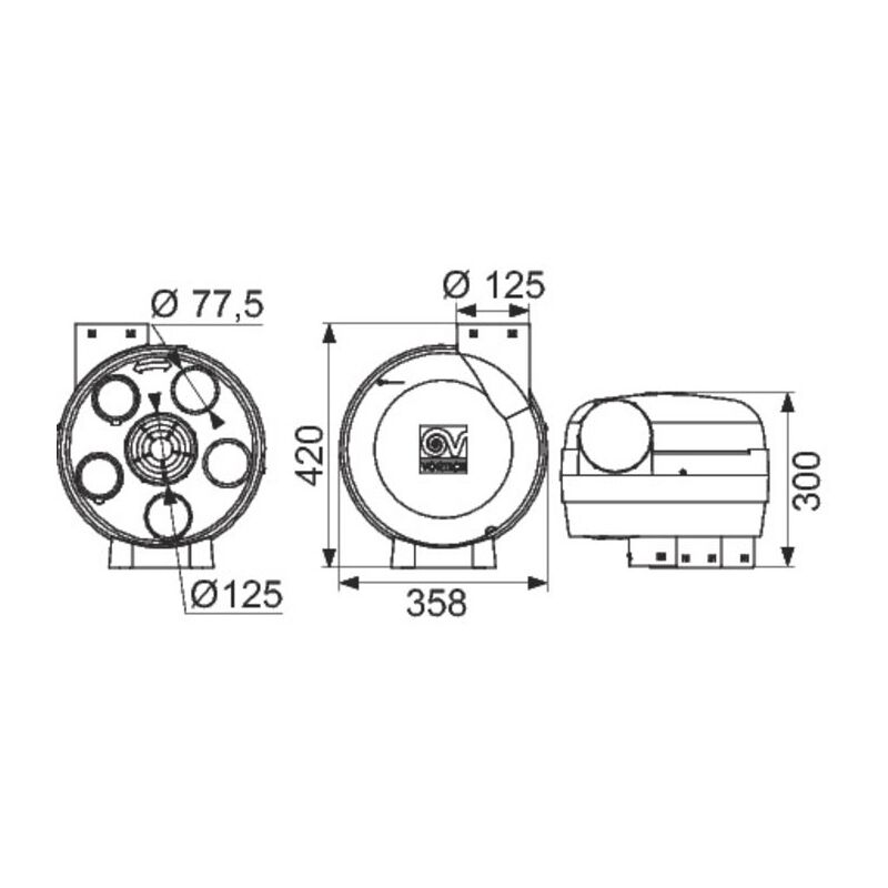 Kit VMC PENTA + 3 bouches classiques - Le Temps des Travaux