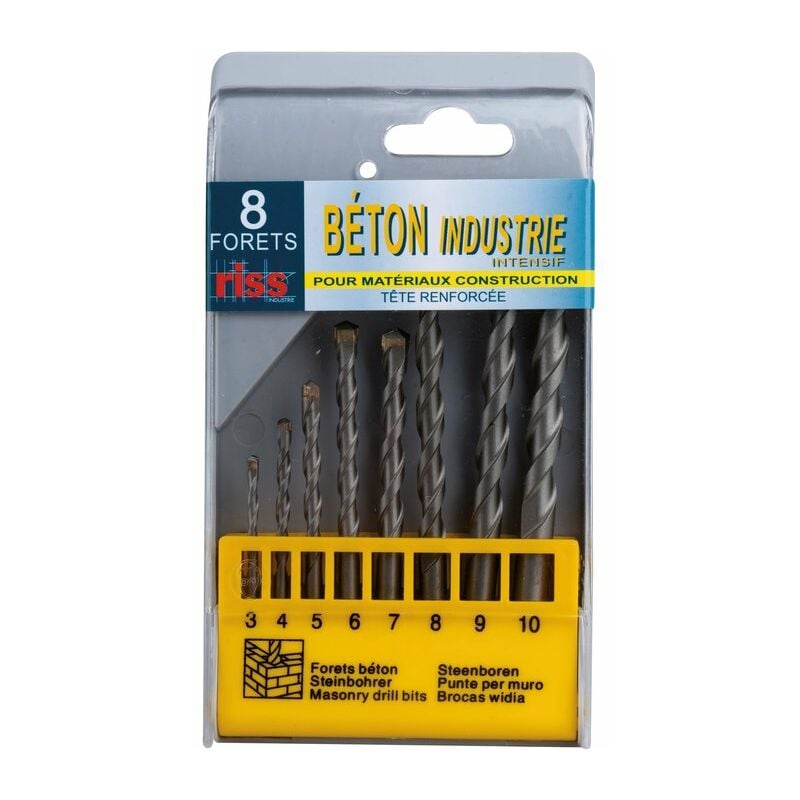 Coffret 8 forets béton DIAGER MEGA 256C