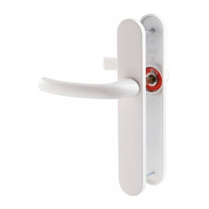 Poignée de porte intérieure - Tokyo - Hoppe Et Cie - Blanc pur - Bec de cane - 195 mm