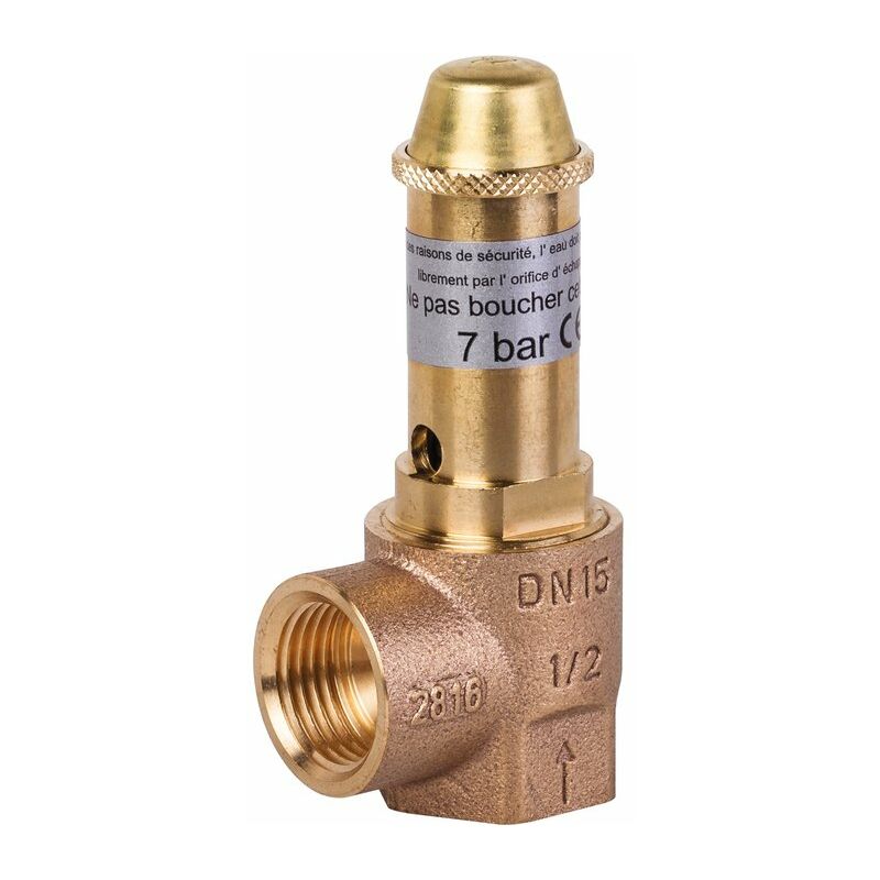 Soupape de sécurité à membrane - F 1/2' - 7 bar - Thermador