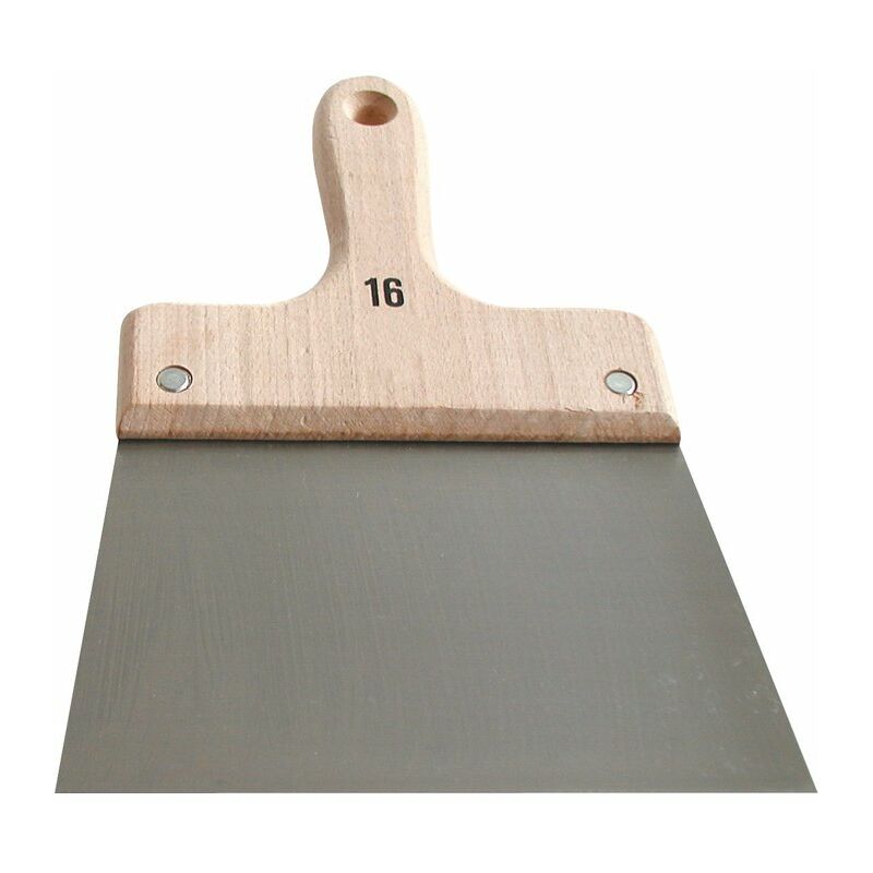 Couteau à enduire acier - Outibat - Manche bois - Largeur 8 cm