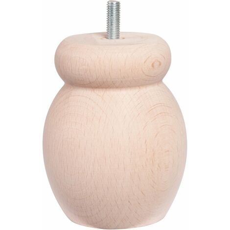 Pied boule avec collerette 80mm – Tige filetée M8 – Pour meubles et équipements – Base stable et esthétique – Sélection Cazabox