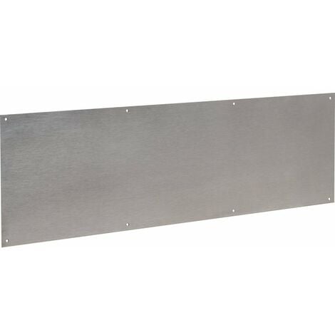 Plinthe de bas de porte Plate Inox satiné - Duval - 930x250 percée fraisée
