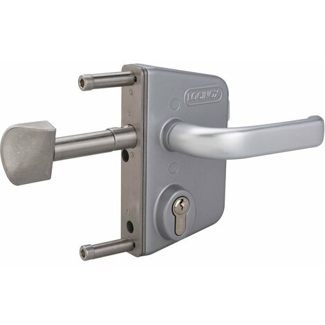 Locinox – Serrure de portail coulissant 60mm – Acier inoxydable argent – Entraxe 140mm – Pêne papillon pour sécurité renforcée - P00015129