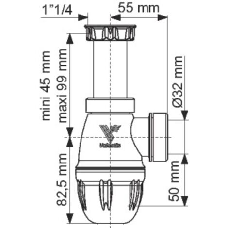 Siphon de lavabo - Technologie Connectic
