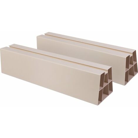 Supports de sol en PVC blanc pour climatiseur mobile – Charge maximale 250 kg – Longueur 450 mm – Paire de 2 pièces – CBM