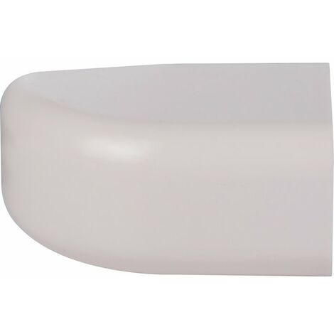 Embout plastique rigide 25 mm – Blanc crème RAL 9001 – Finition esthétique pour goulottes – Compatible avec goulottes standards – Besoin D'Habitat